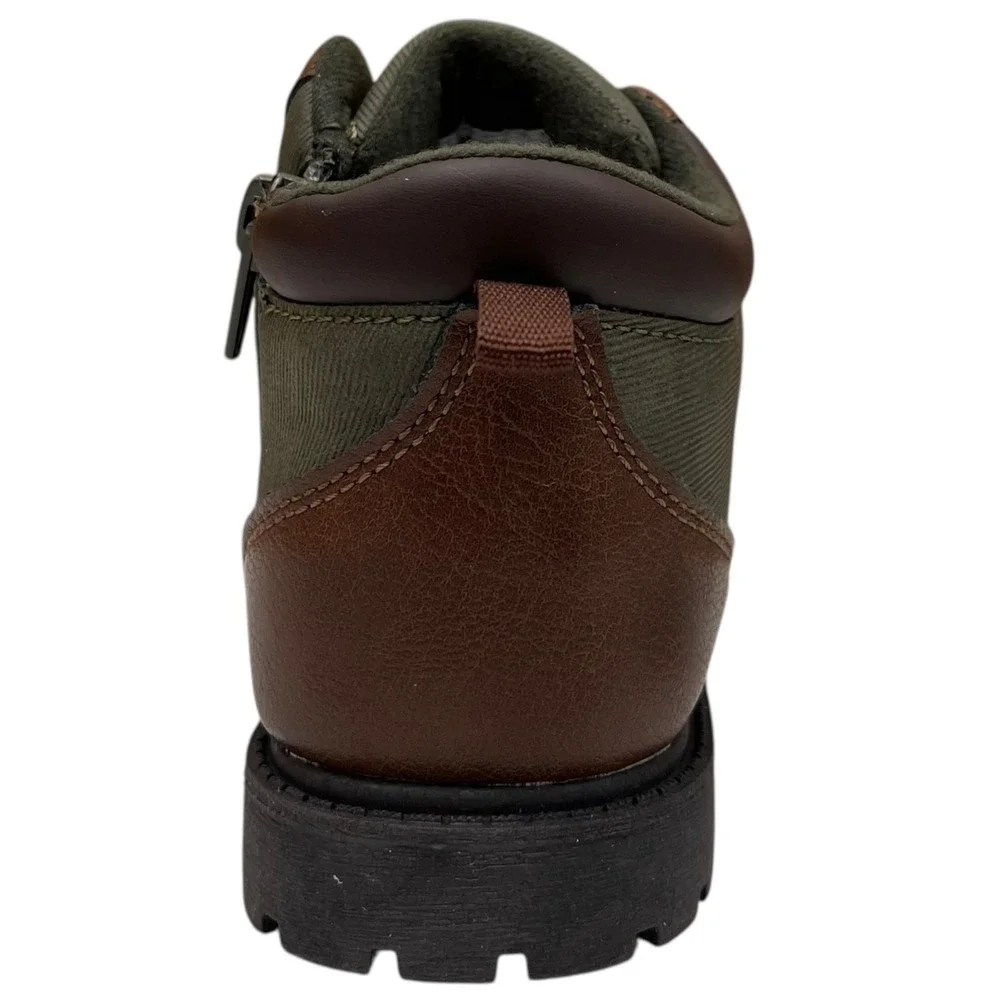 Carter's Toddler Boys Boston Fashion Ankle Boot Size 9 Brown-Olive Slip-on Style